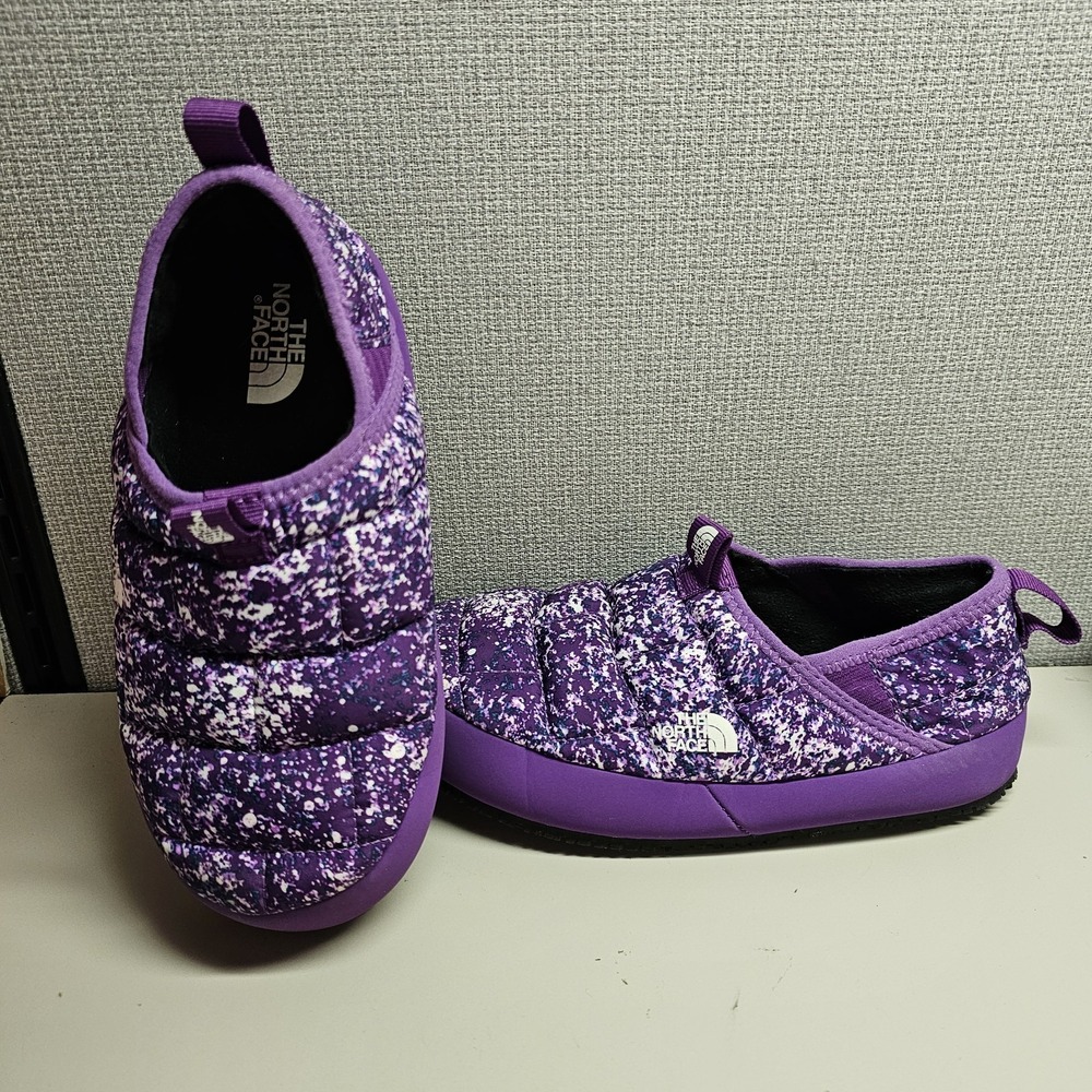 North Face‎ Youth Girls Purple THERMOBALL  Slippers Size 3